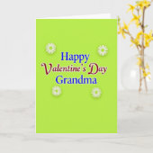 Carte de grand-mère Starburst verte (Fleur jaune)