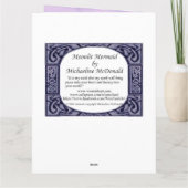 Carte de grand salut Mermaid Lune (Dos)