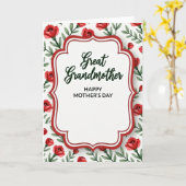 Carte de Grande Mère Adorable (Fleur jaune)