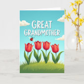Carte de Grande-Mère Tulipe adorée (Fleur jaune)