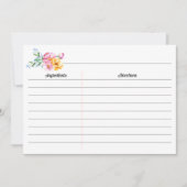 Carte de grande recette de Fête des mariées floral (Devant)