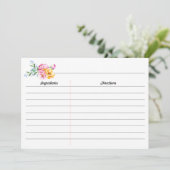 Carte de grande recette de Fête des mariées floral (Debout devant)