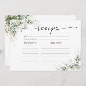 Carte de grande recette Eucalyptus Gold Fête des m (Devant / Derrière)