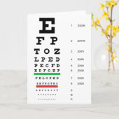 Carte de graphique oeil Snellen (Fleur jaune)