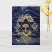 Carte de graphisme en étoile de David (Fleur jaune)