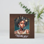 Carte de Gratitude de fille magnifique (Debout devant)