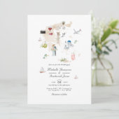 Carte de Grèce Code QR RSVP Mariage de Destination (Debout devant)