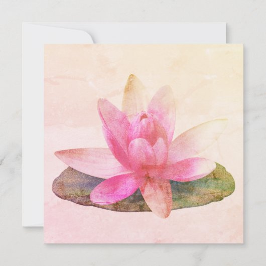 CARTE DE GRECE PLAT : LOTUS ROSE (Devant)