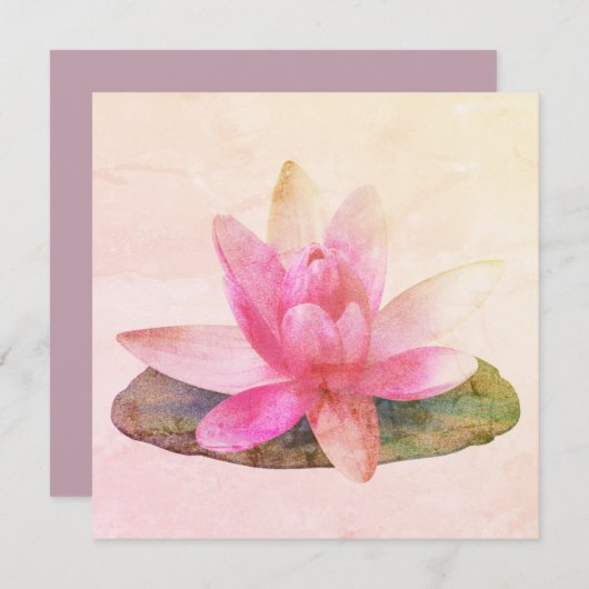 CARTE DE GRECE PLAT : LOTUS ROSE (Devant / Derrière)