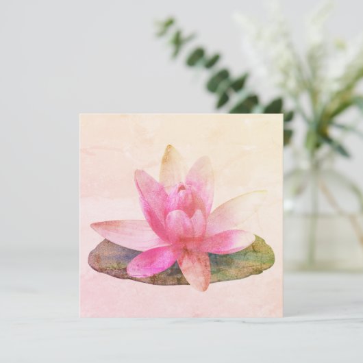 CARTE DE GRECE PLAT : LOTUS ROSE (Debout devant)