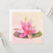 CARTE DE GRECE PLAT : LOTUS ROSE (Devant/Arrière en situation)