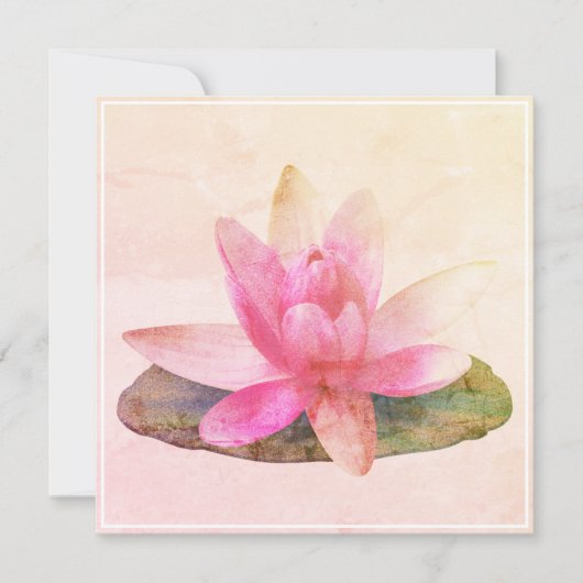 CARTE DE GRECE PLAT : LOTUS ROSE (Devant)