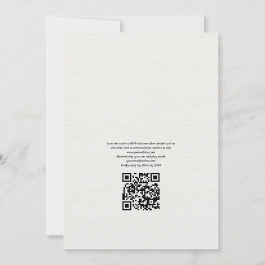 Carte de Grèce QR Code RSVP Destination Mariage (Dos)