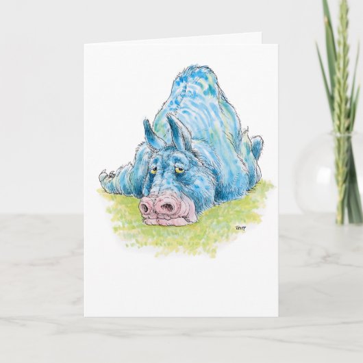 Carte de Greeeting de bête de bleus (Devant)