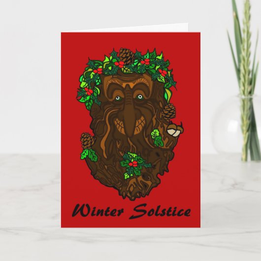 Carte de Greenman de solstice d'hiver (Devant)