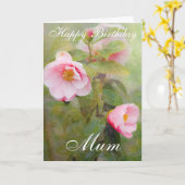 CARTE DE GREETING A JOUR JOYEUX ROSE (Fleur jaune)
