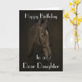 CARTE DE GREETING DE LA HORSE DE BEAUTY (Fleur jaune)