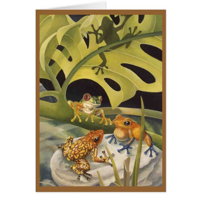 Carte de grenouille (blanc) (Devant)