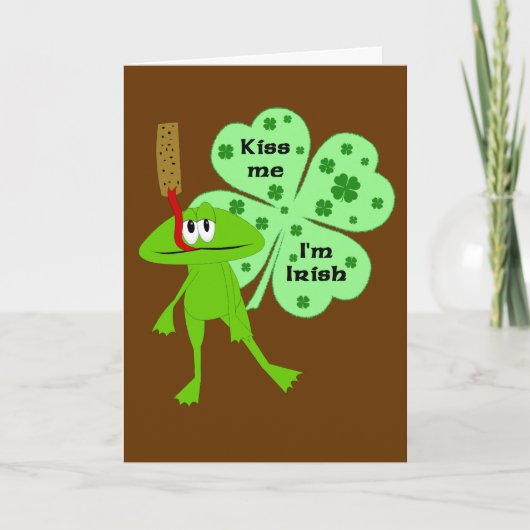 Carte de grenouille du jour de St Patrick (Devant)