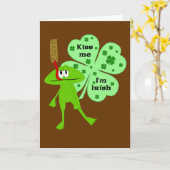 Carte de grenouille du jour de St Patrick (Fleur jaune)