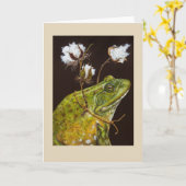 Carte de grenouille taureau du Sud (Fleur jaune)