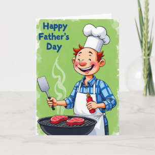 Carte de grillade pour la fête des pères chefs