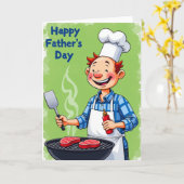 Carte de grillade pour la fête des pères chefs (Fleur jaune)