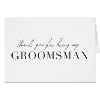 CARTE DE GROOMSMAN DE MERCI