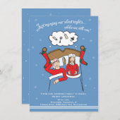 Carte de grossesse de Noël - Brunette 4x6 (Devant / Derrière)