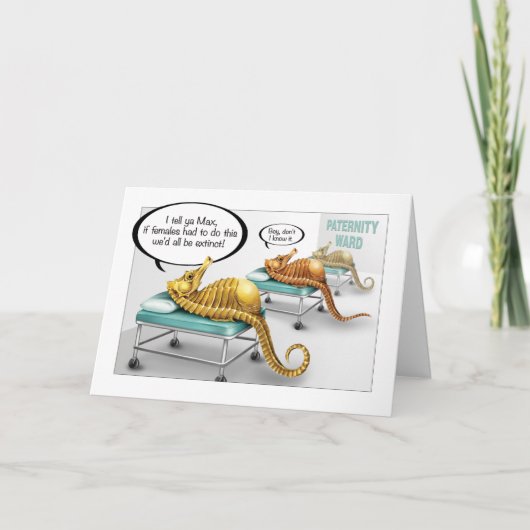 Carte de grossesse pour les chevaux de mer mâles (Devant)