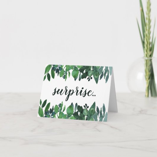 Carte de grossesse surprise Eucalyptus Green (Devant)