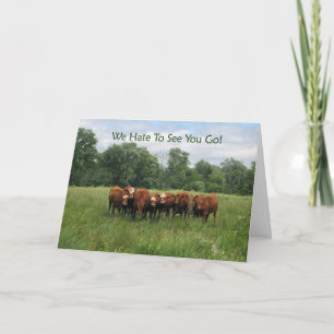 Carte de groupe d'adieu