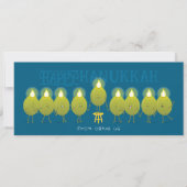 Carte de groupe Olives de la Menorah de Hanoukka | (Devant)