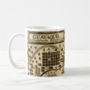 Carte de Guayaquil, Equateur (1741) Mug de café