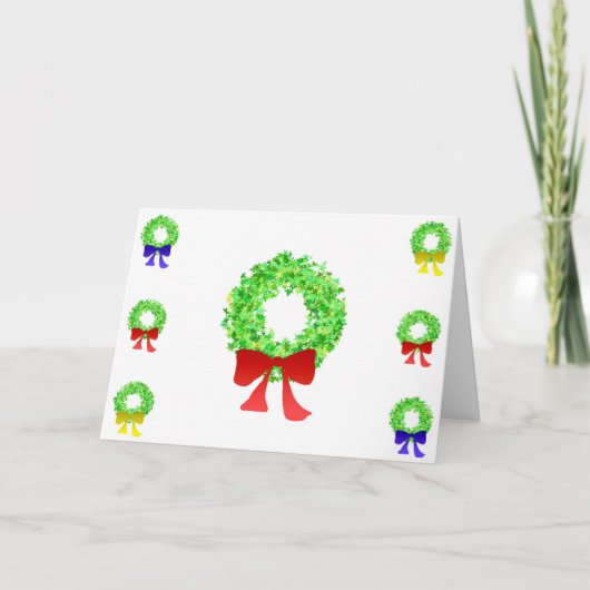 Carte de guirlande de Joyeux Noël (Devant)