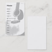 Carte de guitare (Devant / Derrière)