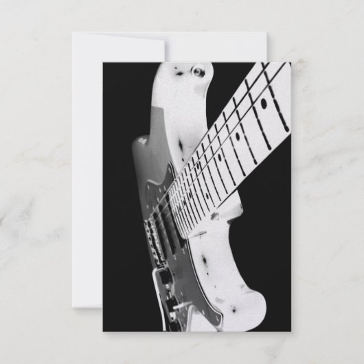 Carte de guitare électrique blanche (Devant)