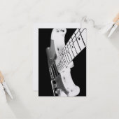 Carte de guitare électrique blanche (Devant/Arrière en situation)