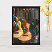 Carte de guitare Lignes et courbes (Fleur jaune)