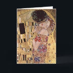 Carte ~ de Gustav Klimt le baiser<br><div class="desc">Klimt 1862-1918, Gustav, bei Wien, Autriche de Baumgarten</div>