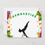 Carte de gymnastique pour les filles qui aiment la (Devant)