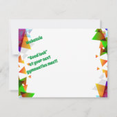 Carte de gymnastique pour les filles qui aiment la (Dos)