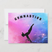 Carte de gymnastique pour les filles qui aiment la (Devant)