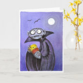 Carte de Halloween (Fleur jaune)