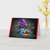 CARTE DE HALLOWEEN (Fleur jaune)