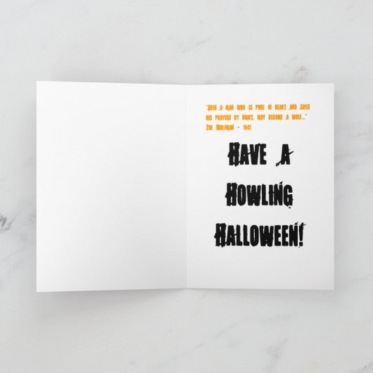 Carte de Halloween (Intérieur)