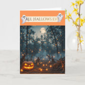 Carte de Halloween à célébrer (Fleur jaune)