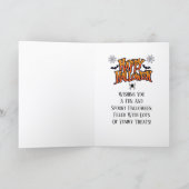 Carte de Halloween avec Frankenstein dansant (Intérieur)