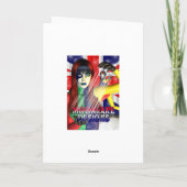 Carte de Halloween avec le grand chat suffisant de (Dos)