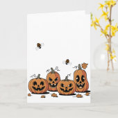 Carte de Halloween Buzz Patch – Abeille Occupée (Fleur jaune)